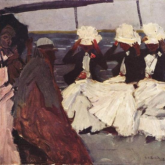 George Hendrik Breitner Promenadendeck mit drei Damen China oil painting art